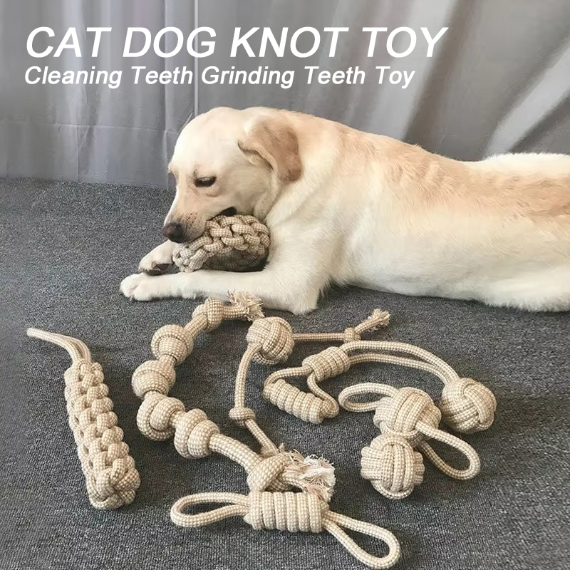 Pet Dental Chew Toy - Juguete de Nudo para Perros y