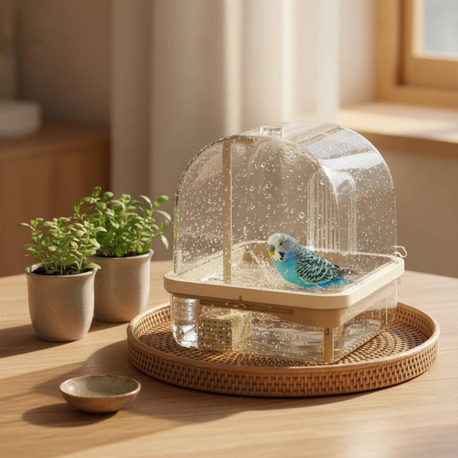 Pet Supplies Us - Baño para Aves Colgante con Vista