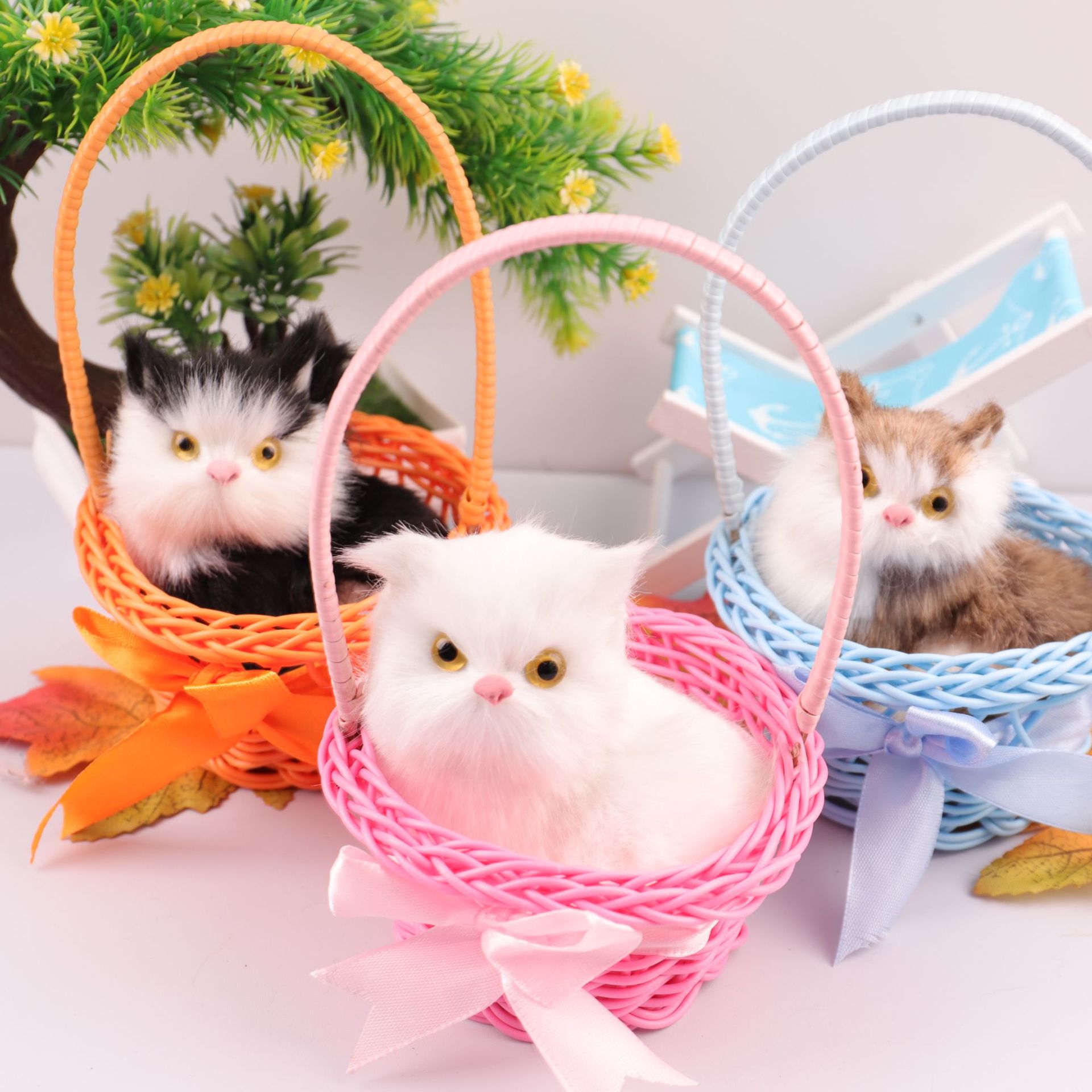 Interactive Cat Toy - Cesta de mano de simulación para