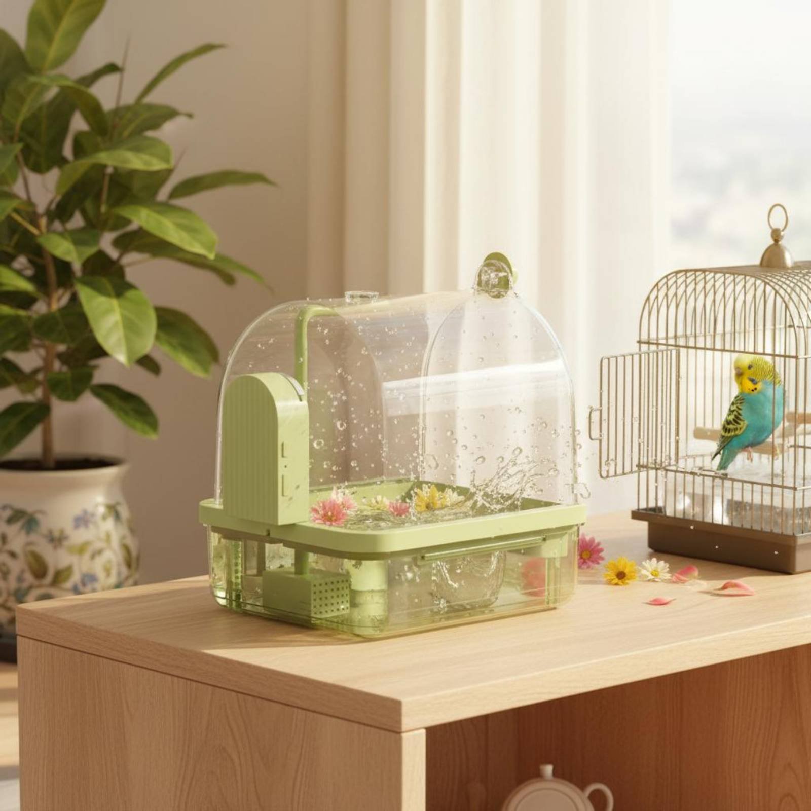 Baño Automático para Pájaros c - Pet Supplies Us reseña y precio